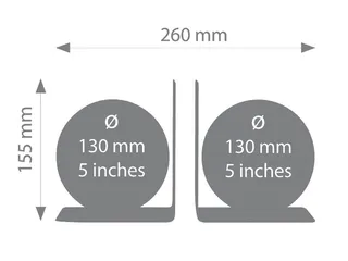 Boekensteun TROIKA met magnetische Wereldbol 13cm 2 stuks Zwart - 4