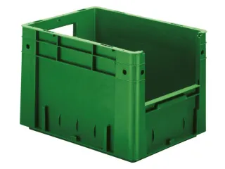 Euronorm Stapelkrat Groen 270x400x300mm 23 3l Gesloten Grijpopening - 1