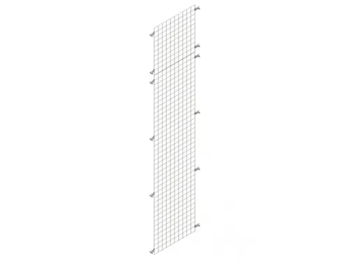 zijwand,v. inhaakstelling,HxD 2500x600mm,verzinkt,rooster,MW 50x50mm