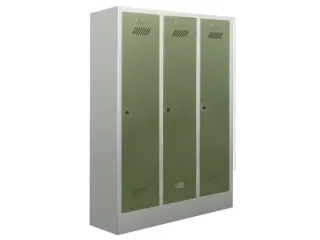 lockerkast v. kinderen,HxBxD 1300x780x300mm,3vak,RAL7035,front RAL6011 - 2
