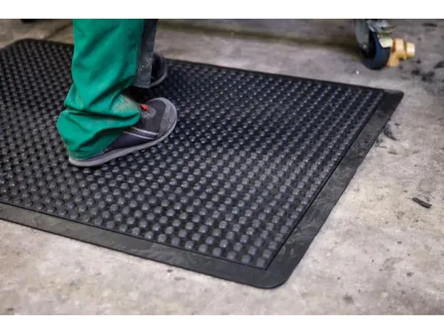 werkplek-vloerbedekking,enkele mat,HxLxB 13x1200x900mm,rubber,genopt