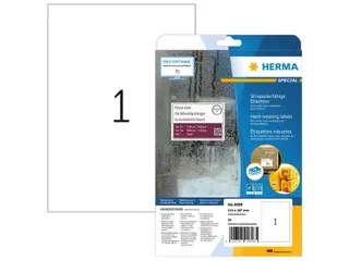 HERMA 4698 Weervaste Folie-etiketten A4 210x297mm Wit 25 stuks - 1