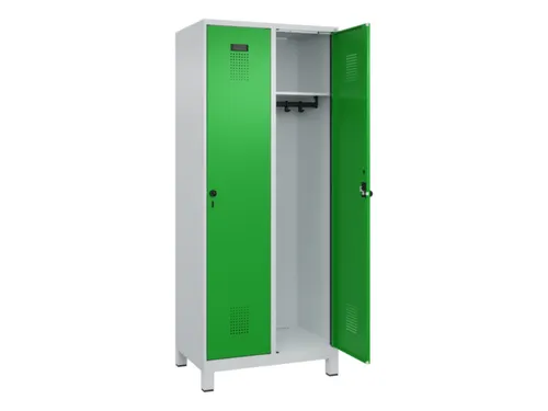 locker,HxBxD 1950x800x500mm,2vak,vak B 400mm,draaigrendel,voeten