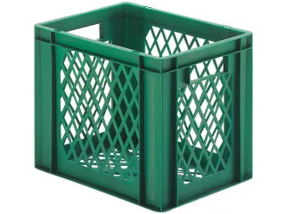Euronorm-stapelbak 61l 320x600x400mm Wanden/bodem Opengewerkt Groen - 1