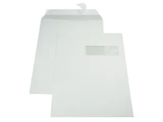 Zak Akte Envelop C4 229x324mm Venster Rechts Strip Naturel wit - 1