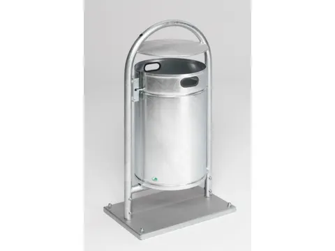 Afvalbak 60 Liter Met Dak Bodemplaat Verzinkt