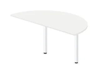 aanbouwtafel,i.h.v.,HxBxD 720-840x1600x800mm,halfrond,Bl-wit - 1