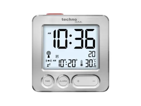 Wekker Technoline WT 265 66x66x21mm zilver