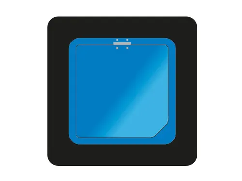 Circulaire Afvalbak BrickBin met klepdeksel 65 Liter Zwart Blauw