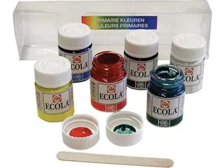 Ecola plakkaatverf potje 16ml, 6 potjes assorti - 2