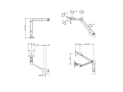 ViewLite Plus Dubbele Monitor Upgradeset 602 Zilver