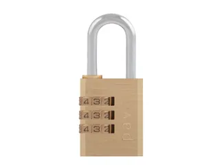 Hangslot Pavo Messing met cijferslot 30x41x13mm - 1