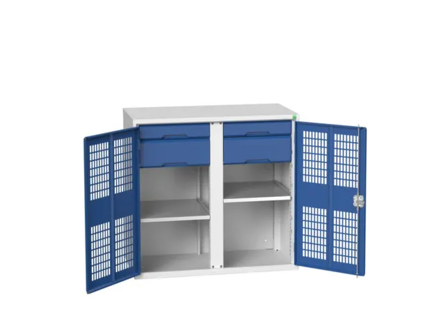 universele kast,HxBxD 1000x1050x550mm,2xStalen bodem,4lade(n)