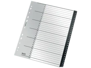 Tabblad Leitz Recycle A4 11-gaats 1-31 extra breed PP - 5