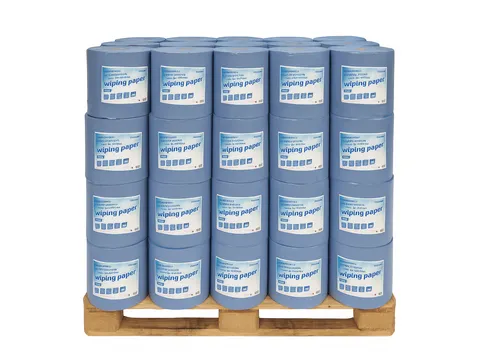 Poetspapier industrie 2-laags 26cmx380m blauw Pallet