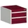 ladekast HxBxD 400x525x650mm 2laden RAL7035 front RAL3004