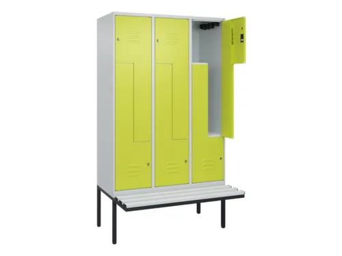 Z-garderobekast,HxBxD 2120x1200x815mm,6vak,vak B 400mm,cil.-slot