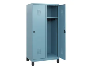 schoollocker,HxBxD 1630x800x500mm,2vak,vak B 400mm,draaigrendel,voeten - 1