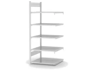 Inhaakstelling Aanbouwveld 1750x760x635mm 5Legborden Dubbel Ral7035 - 2
