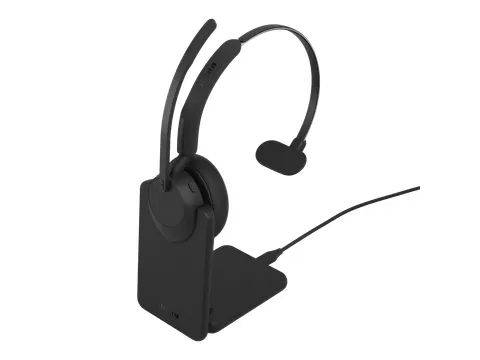 Jabra Evolve3 45 UC Mono draadloze headset ANC USB-C Oplaadstandaard