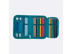 Etui Beckmann gevuld 21dlg Racing green Inhoud: 2x jumbo potlood, 7x j