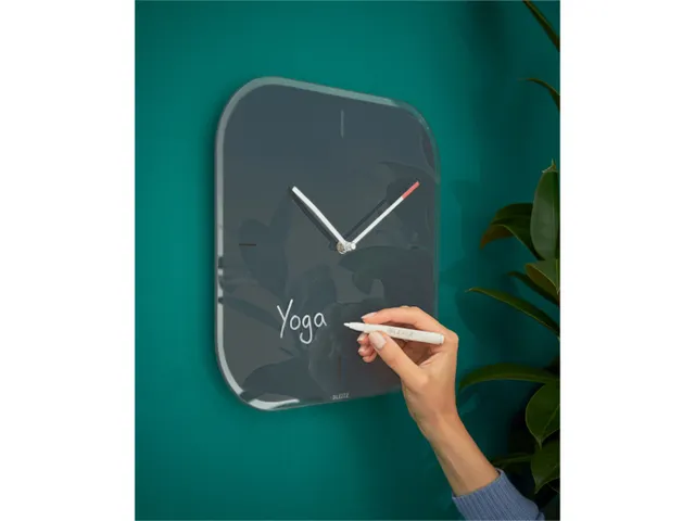 Wandklok Leitz Cosy grijs glas