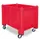 Stapelcontainer Pp Hxbxd 850X1200X800Mm 550 Liter 4Wielen Rood