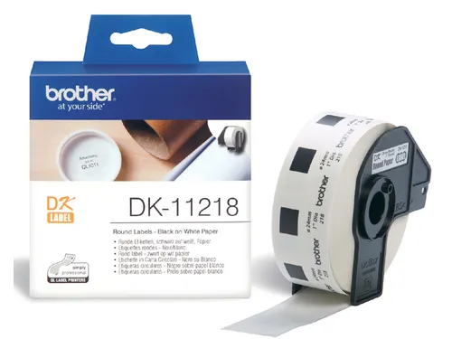 Etiket Brother DK-11218 24mm rond 1000stuks