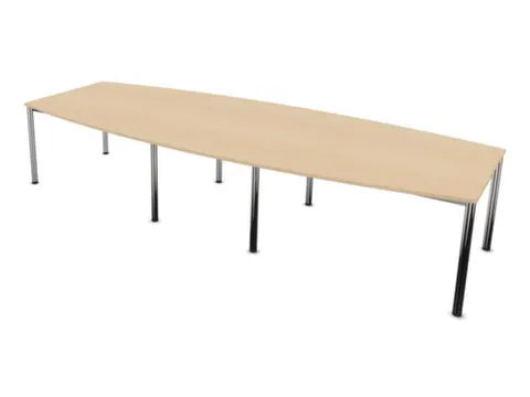 vergadertafel,HxBxD 740x3600x1400mm,vatvormig,NE-esdoorn