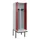 PBM-locker met bank,HxBxD 2120x600x815mm,2vak,vak B 300mm,draaigrendel