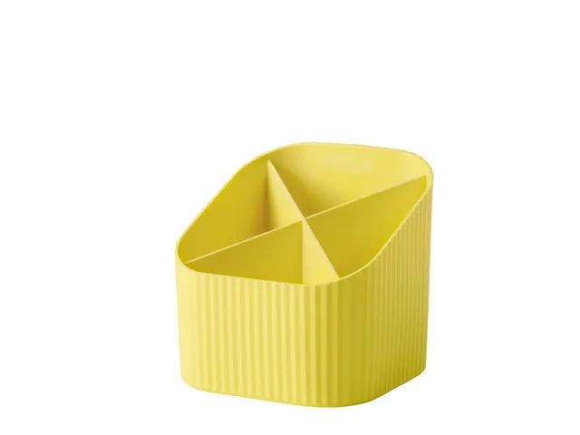 Pennenkoker HAN Re-X-LOOP 4-vaks, geel 100% gerecycled materiaal