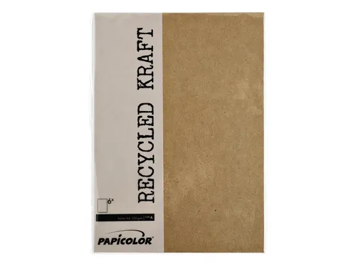 Kopieerpapier Papicolor A4 220gr 6 vel kraft bruin