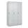 locker,HxBxD 1950x1200x500mm,3vak,vak B 400mm,draaigrendel,sokkel