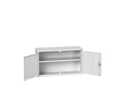 wandkast 600x1050x350mm 1xStalen bodem sokkel Ral 7035 front Ral 7035