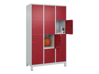 lockerkast,HxBxD 1950x1200x500mm,3x4vakken,vak B 400mm,cil.-slot - 1