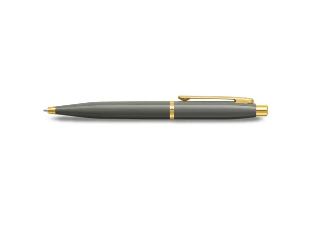 Balpen SHEAFFER VFM 9427 Glossy Light Gray met PVD Gold-Tone Trim