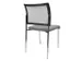 Chaise visiteur Assise tissu gris clair Dos maille noir