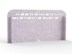 Akoestisch PET-vilt scheidingsscherm M 100x15cm lichtgrijs