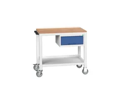 werkbank,verrijdbaar,HxBxD 930x1000x600mm,multiplexblad