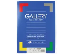 Gallery Witte Etiketten 99.1x93.1mm Ronde Hoeken