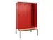 locker met bank,voor scheiding van kleding,HxBxD 2120x1200x815mm,4vak