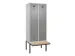 locker met bank,voor scheiding van kleding,HxBxD 2120x800x815mm,2vak