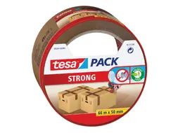 Verpakkingstape Tesapack Strong 50mmx66m Bruin PP