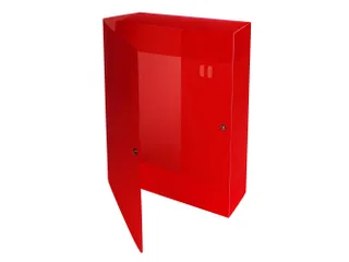 Klasseerdoos PP opaak rug 80mm rood - 2