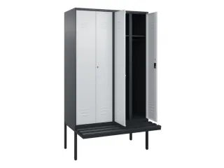 locker voor scheiding van kleding,HxBxD 2120x1200x815mm,4vak - 2