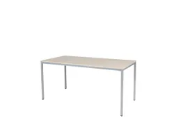 Domino Basic Tafel Vaste Hoogte 1600x800mm Robson Eiken Alu 4-Poots
