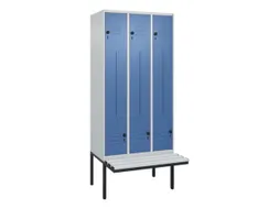 Z-garderobekast,HxBxD 2120x900x815mm,6vak,vak B 300mm,draaigrendel