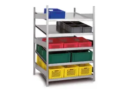 Kanban-stelling,grondveld,HxBxD 2000x1360x1263mm,vaklast 200kg