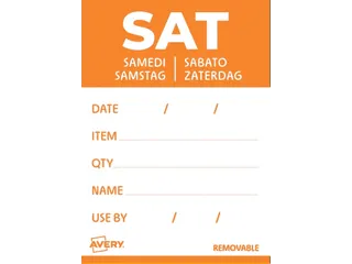 Etiket Avery HACCP zaterdag oranje 40x56mm 500 stuks - 5