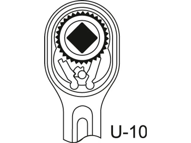 GEDORE 1993 U-10 L Omkeerbare ratel 1/2 inch 350mm